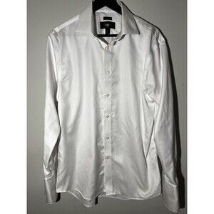 Joseph Abboud non iron french cuff white mens dress shirt Sz 16 100%cotton
